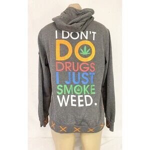Hardsoda Limited Hoodie M Medium 40" DON’T DO DRUGS JUST SMOKE WEED Unique